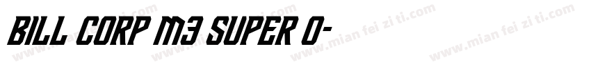 bill corp m3 super o字体转换